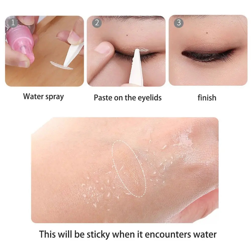 Breathable Mesh Lace Double Eyelid Tape – Invisible & Waterproof