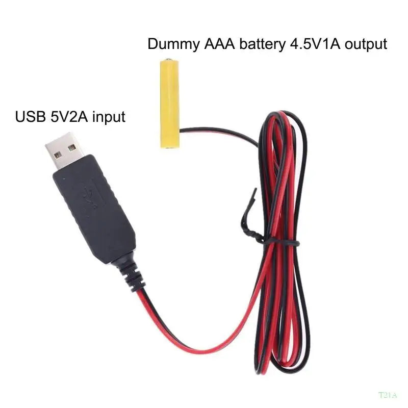 USB AAA Battery Eliminator Cable – 4.5V LR03 Power Converter