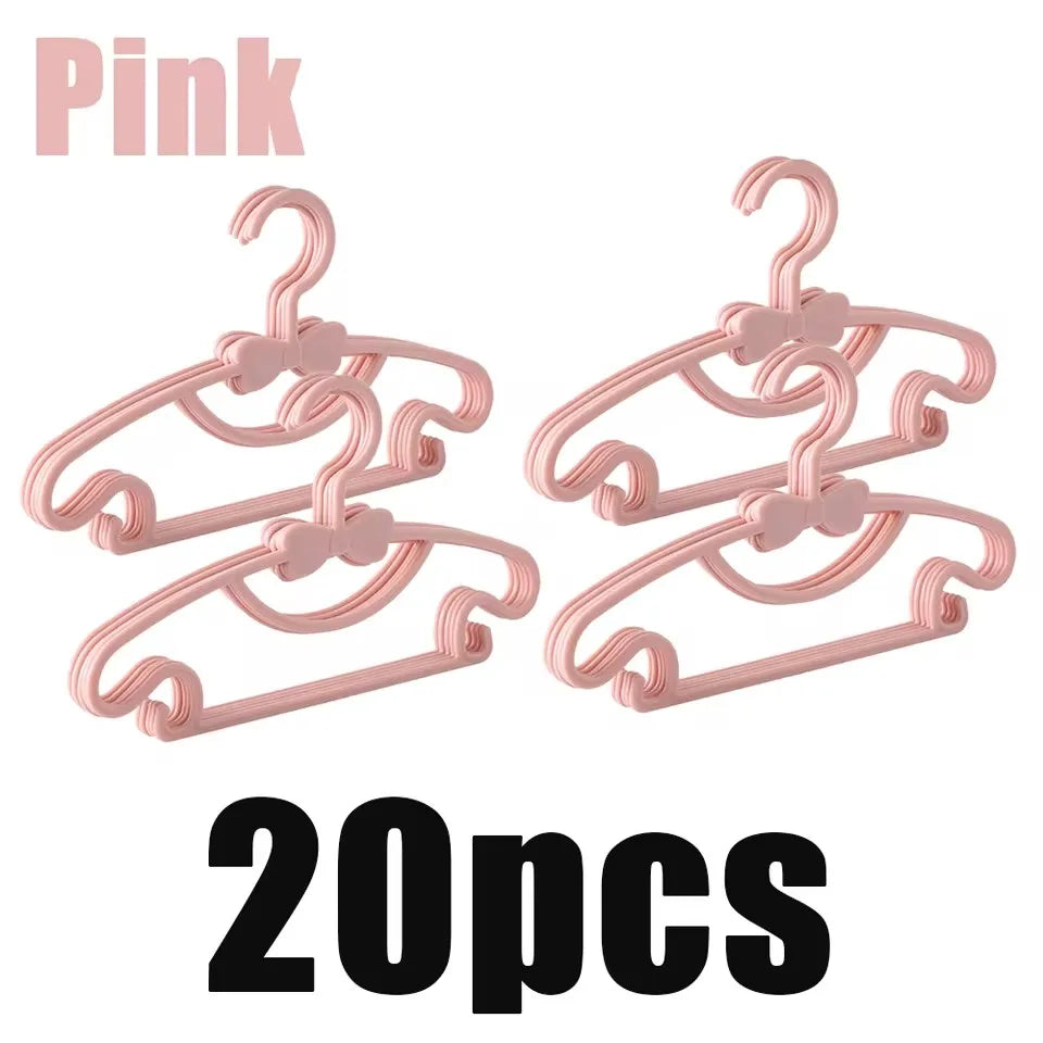 Baby & Kids Plastic Clothes Hangers – Set of 5/10/20 Pcs