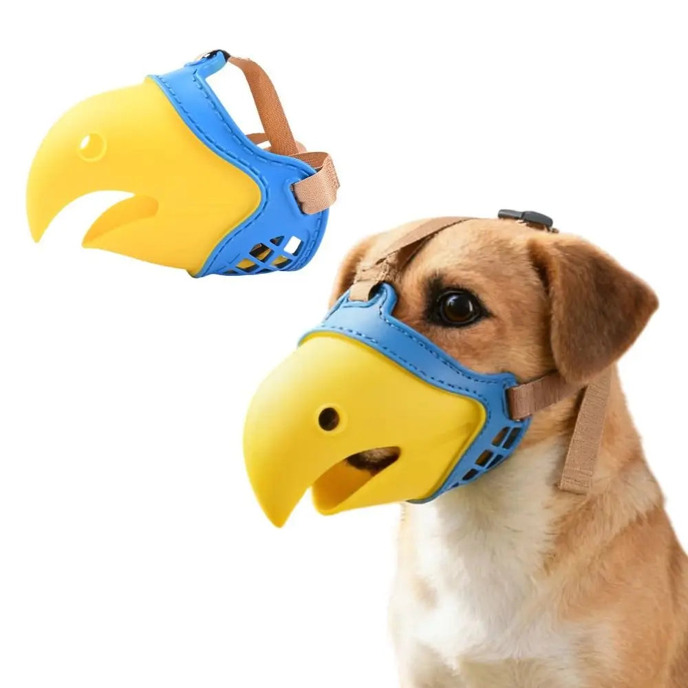 Parrot-Shaped Dog Muzzle – Adjustable Breathable Anti-Bite Cover
