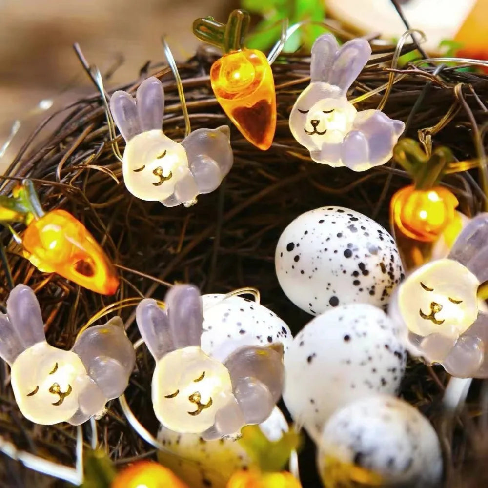 Easter LED String Lights – 2M 20 LED Bunny Fairy Light Garland