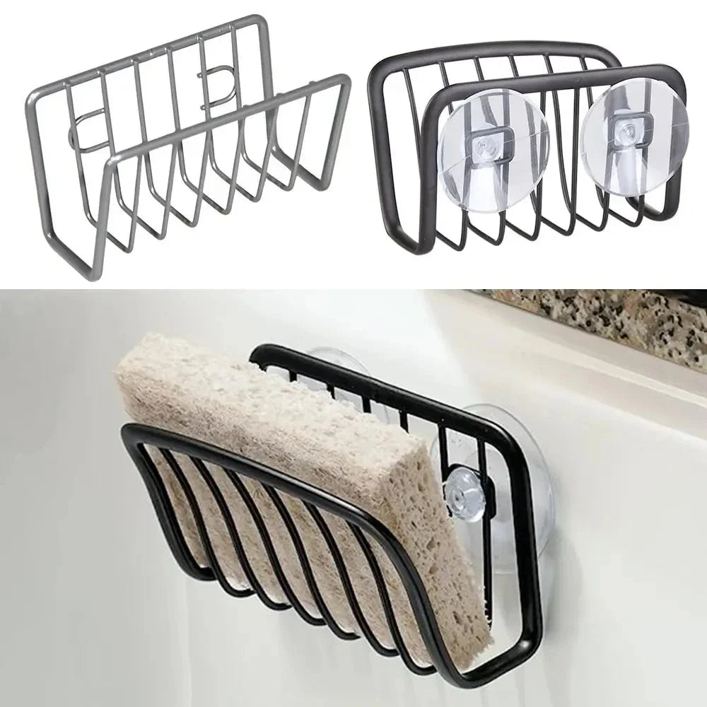 Stainless Steel Sponge Holder – Suction Cup Sink Caddy