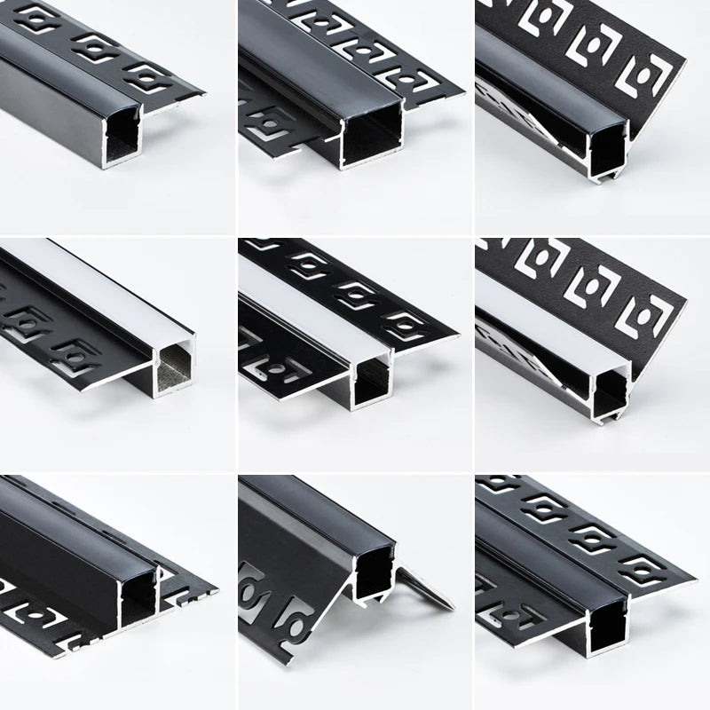 Rimless LED Aluminum Profile – Embedded Ceiling Drywall Channel