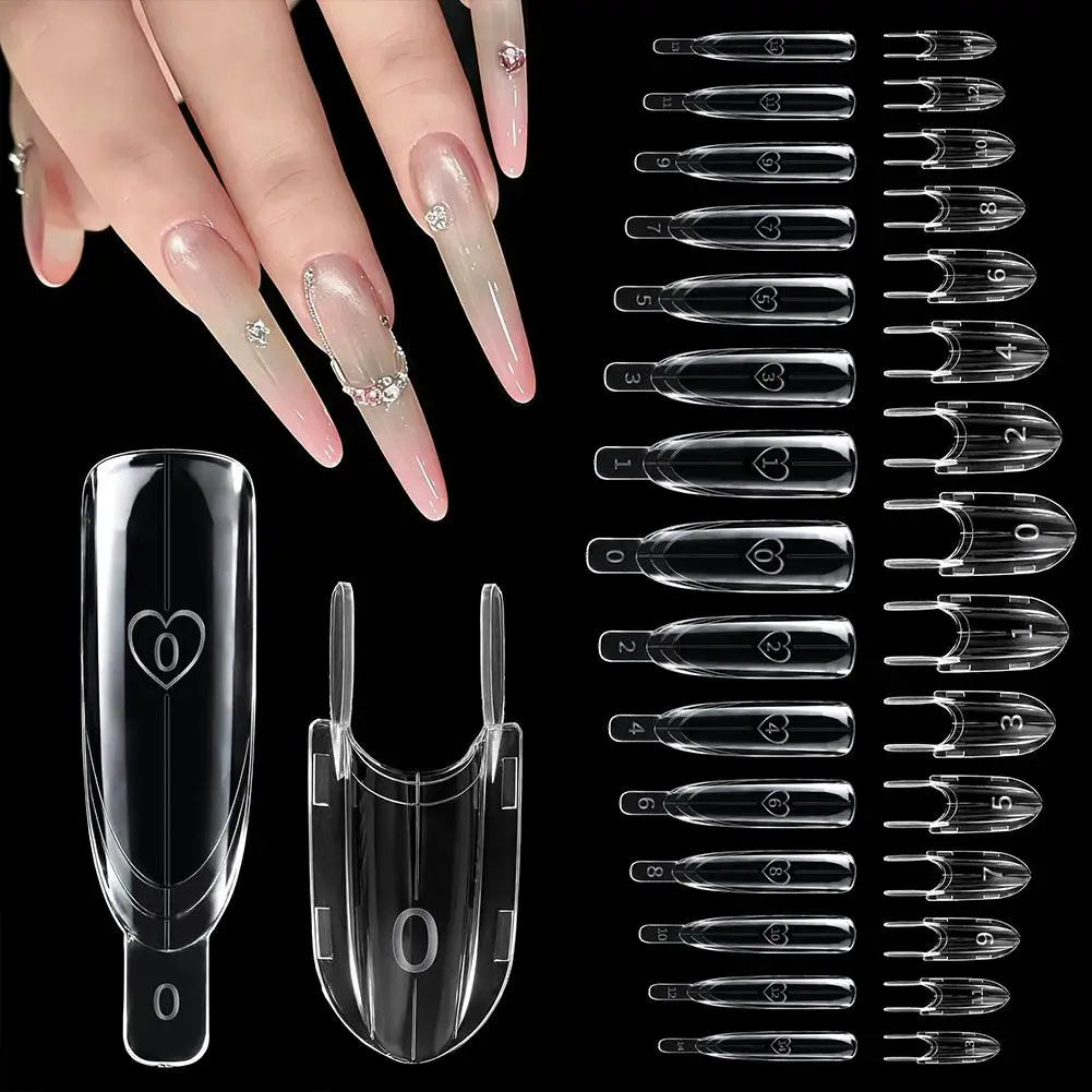 Sandwich Dual Nail Forms 120pcs – Rocket Full Cover Mold Kit