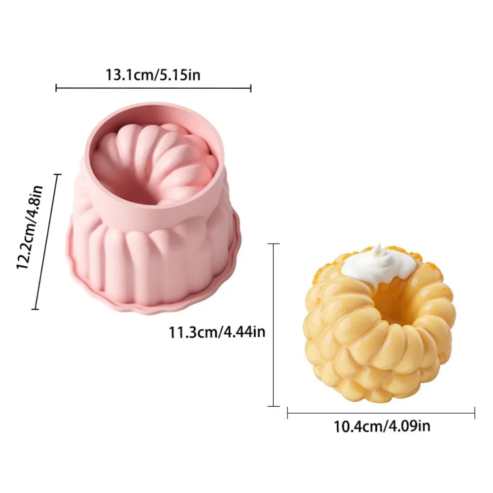 Silicone Mousse Cake Mold Set – 1/6/12/24-Cell Bundt Baking