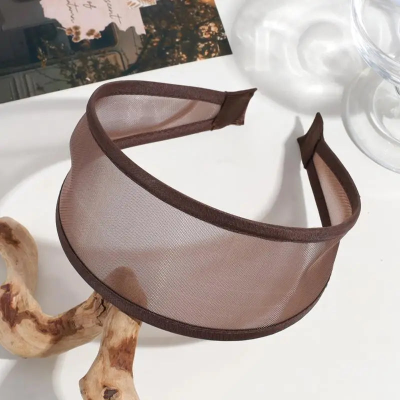 Wide Breathable Mesh Headband – Non-Slip Soft Lightweight Wrap