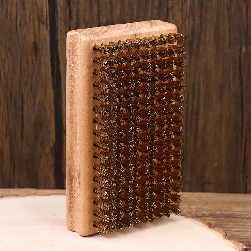 Ski Wax Brush – Brass, Nylon & Horsehair Wooden Handle