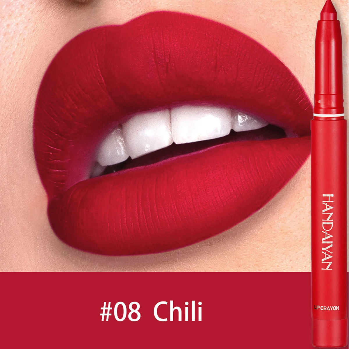 Waterproof Matte Lip Liner Pencil – 12 Shades | Long-Lasting