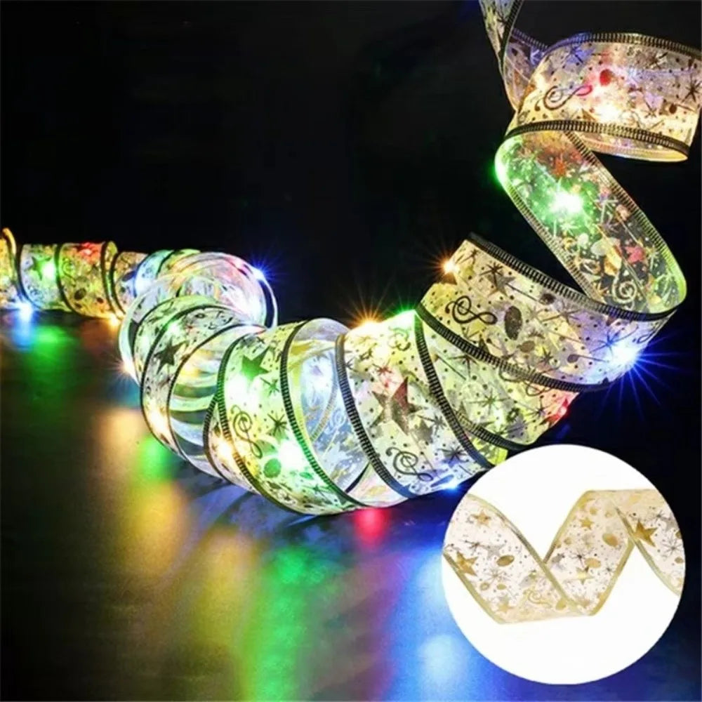 Ribbon Christmas Fairy Lights 10m – USB & Battery Warm White