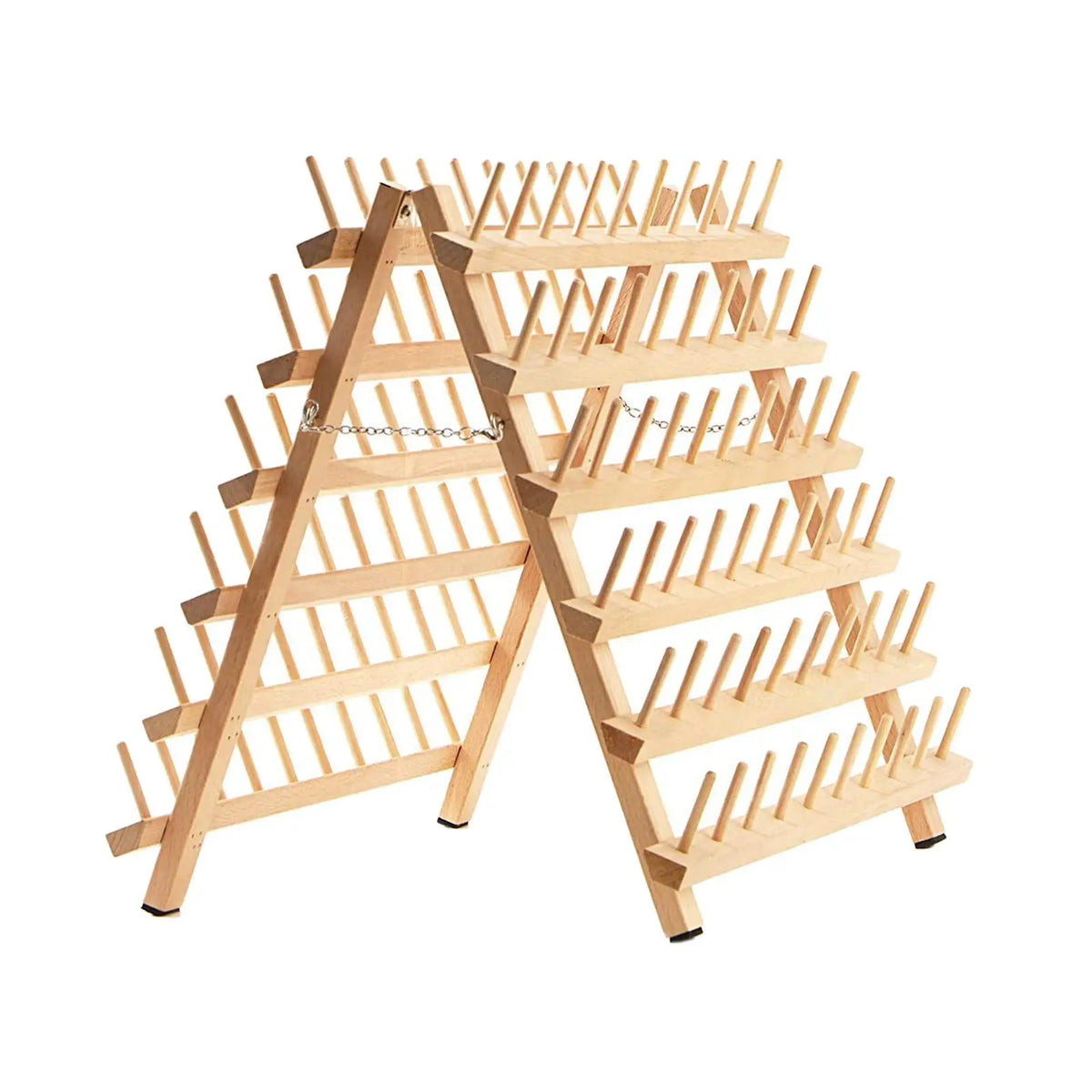 Wooden Foldable 120-Spool Thread Rack & Embroidery Organizer