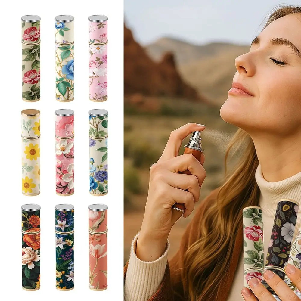 PU Leather 10ml Refillable Perfume Spray Bottle | Travel