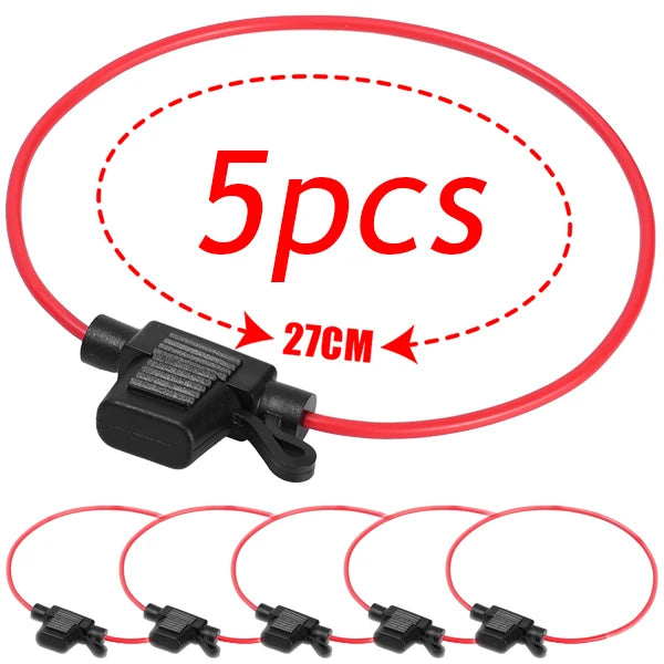 Waterproof Inline Mini Blade Fuse Holder 12V 20A – 5-Pack