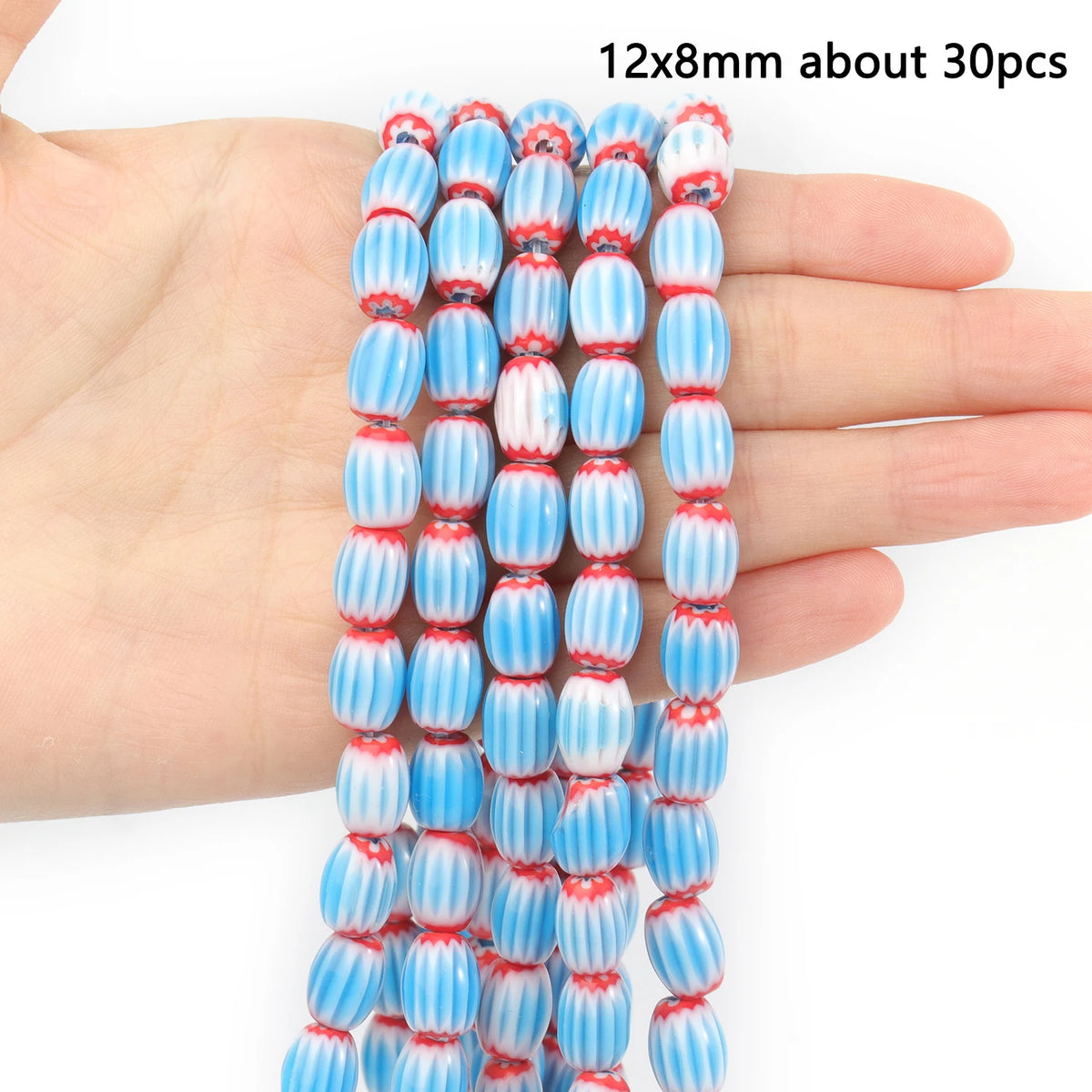 Nepal Lampwork Glass Beads 6mm – Pumpkin Shape DIY Jewelry