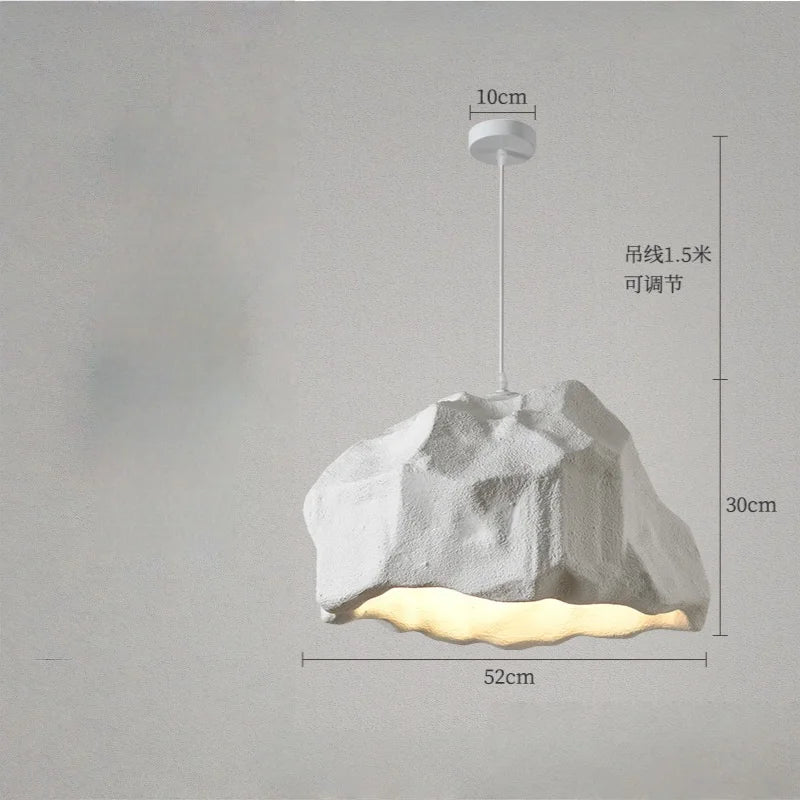 Wabi Sabi Resin LED Pendant Light | Modern Hanging Chandelier