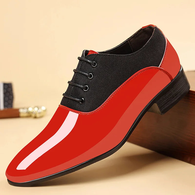 Men's Patent Leather Oxford Dress Shoes – Pointed Toe