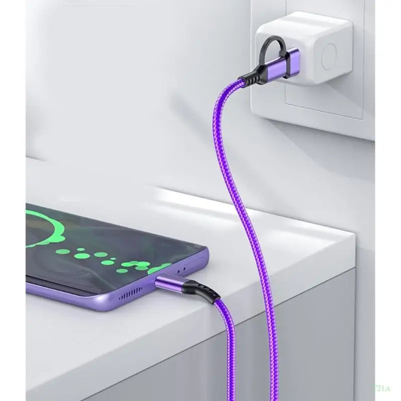 USB-A to USB-C 60W Fast Charging Cable – 1m Nylon Braided