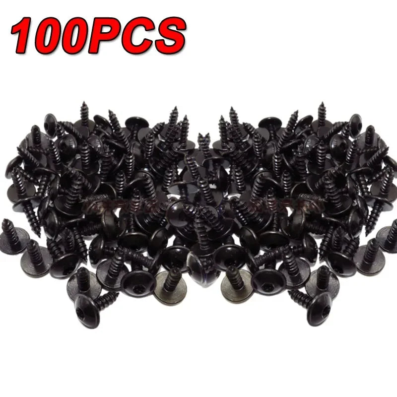 VW Self-Tapping Fastener Clips – Steel Screws 10/100 Pack