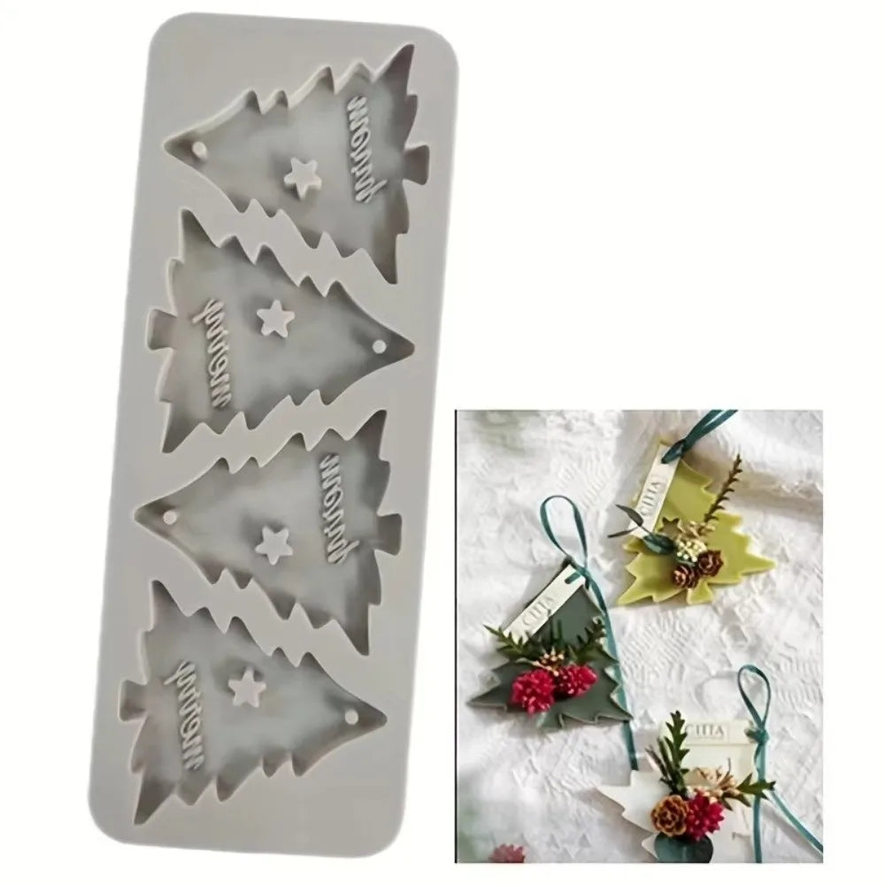 Silicone Christmas Tree Wax Mold – DIY Hanging Ornament