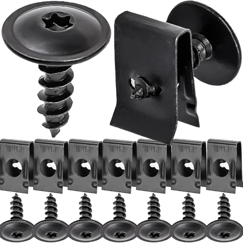 U-Type Self-Tapping Screws & Clip Set – M4 M5 Anti-Rust