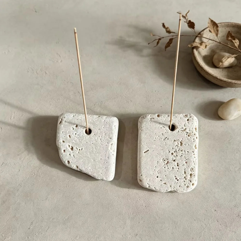 Travertine Aroma Stone Diffuser – Flameless Essential Oil Decor