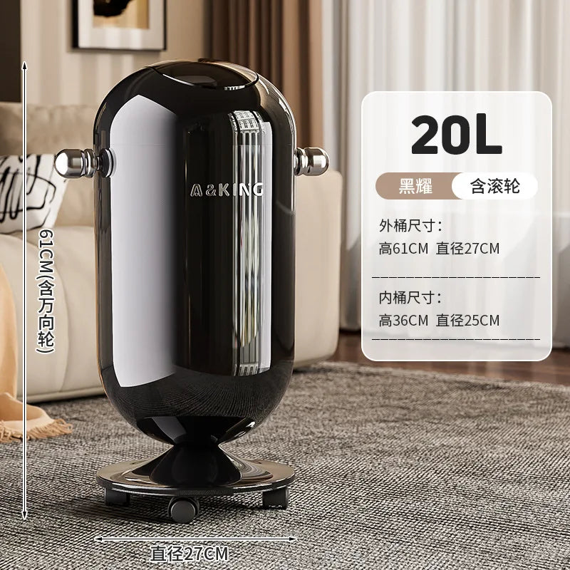 Touch-Free Trash Can 12L Floating Lid – Kitchen & Bathroom