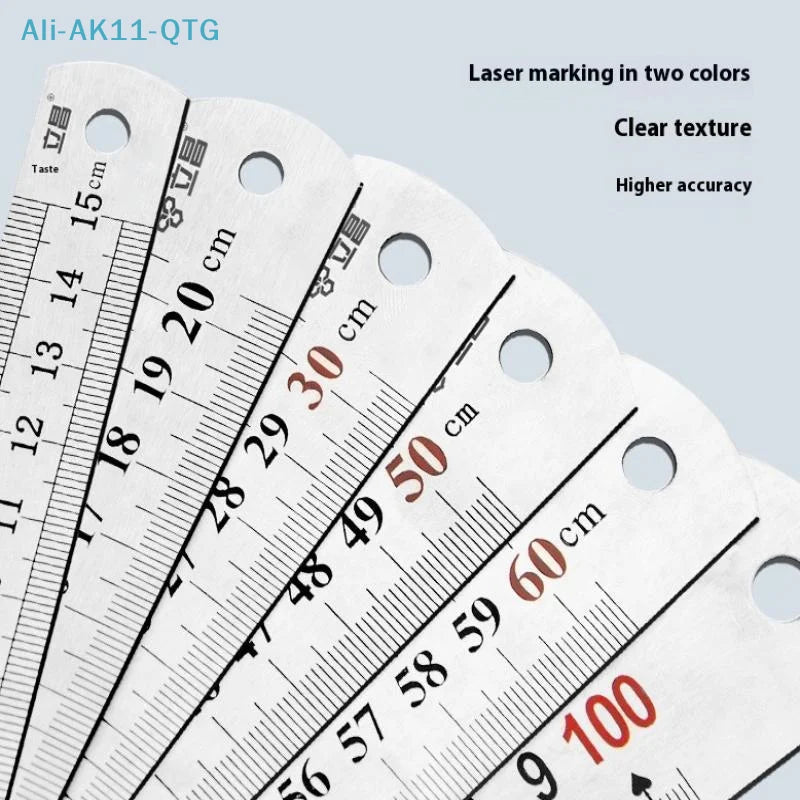 Satin Chrome Stainless Steel Machinist Ruler – MM Scale